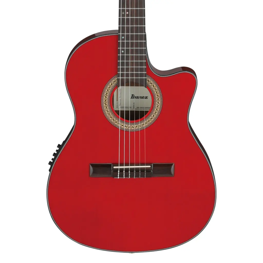Ibanez Ga35tce High Gloss Classical Guitar - Sapphire Red 1
