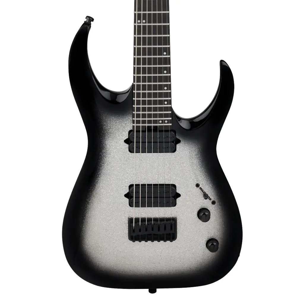 Jackson Pro Series Misha Mansoor Juggernaut Ht7 Electric Guitar Ebony Fingerboard Silverburst Sparkle 1