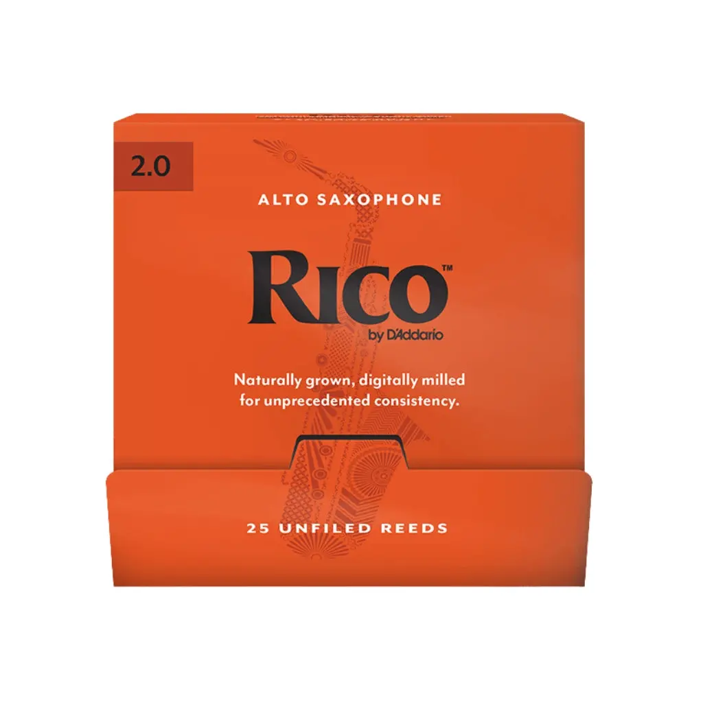 Rico By D'addario Alto Sax Reeds, Strength 2.0 - 25 Pack 1
