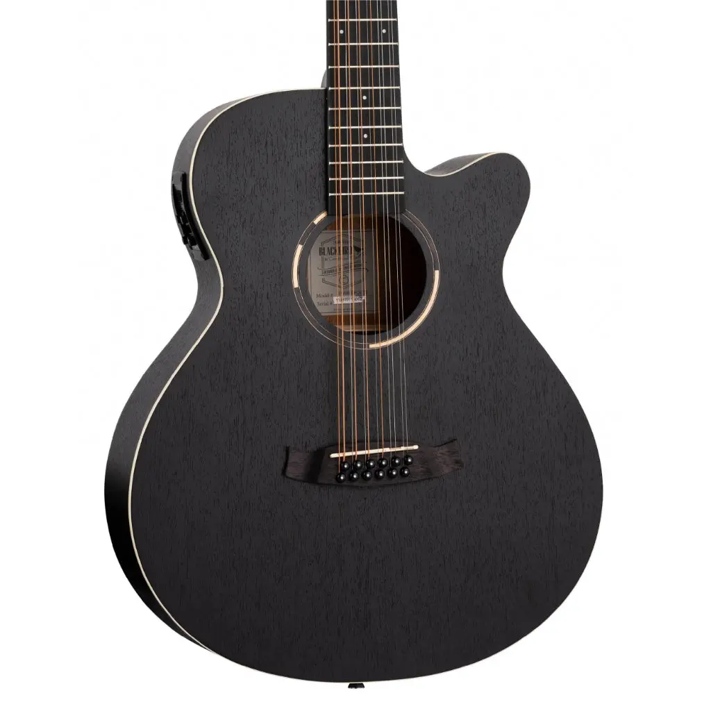 Tanglewood Twbbsfce12 Blackbird Superfolk 12-String Acoustic-Electric Guitar - Smokestack Satin 1