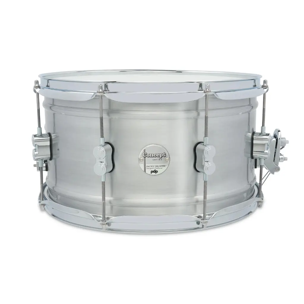 Pdp Concept Aluminum 8X14-Inch 1.2Mm Snare Drum - Natural Satin Brushed Aluminum 1