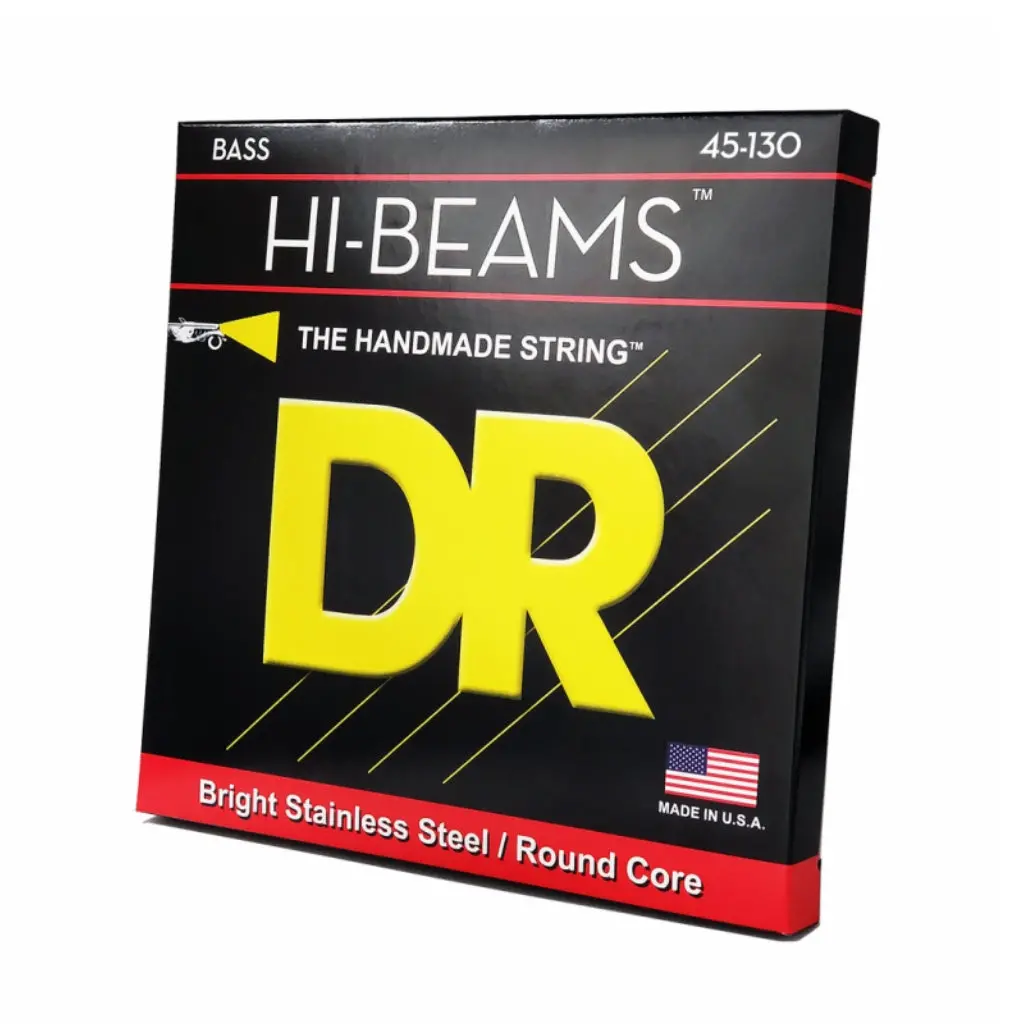Dr Hi-Beam Stainless Steel Bass Guitar Strings - Medium To Heavy 45-130 1