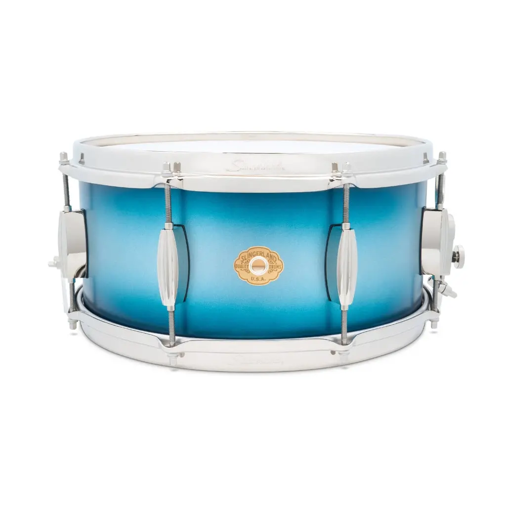 Slingerland Radio King Artist Snare Drum - 6.5 Inches X 14 Inches, Blue And Silver Duco Lacquer 1