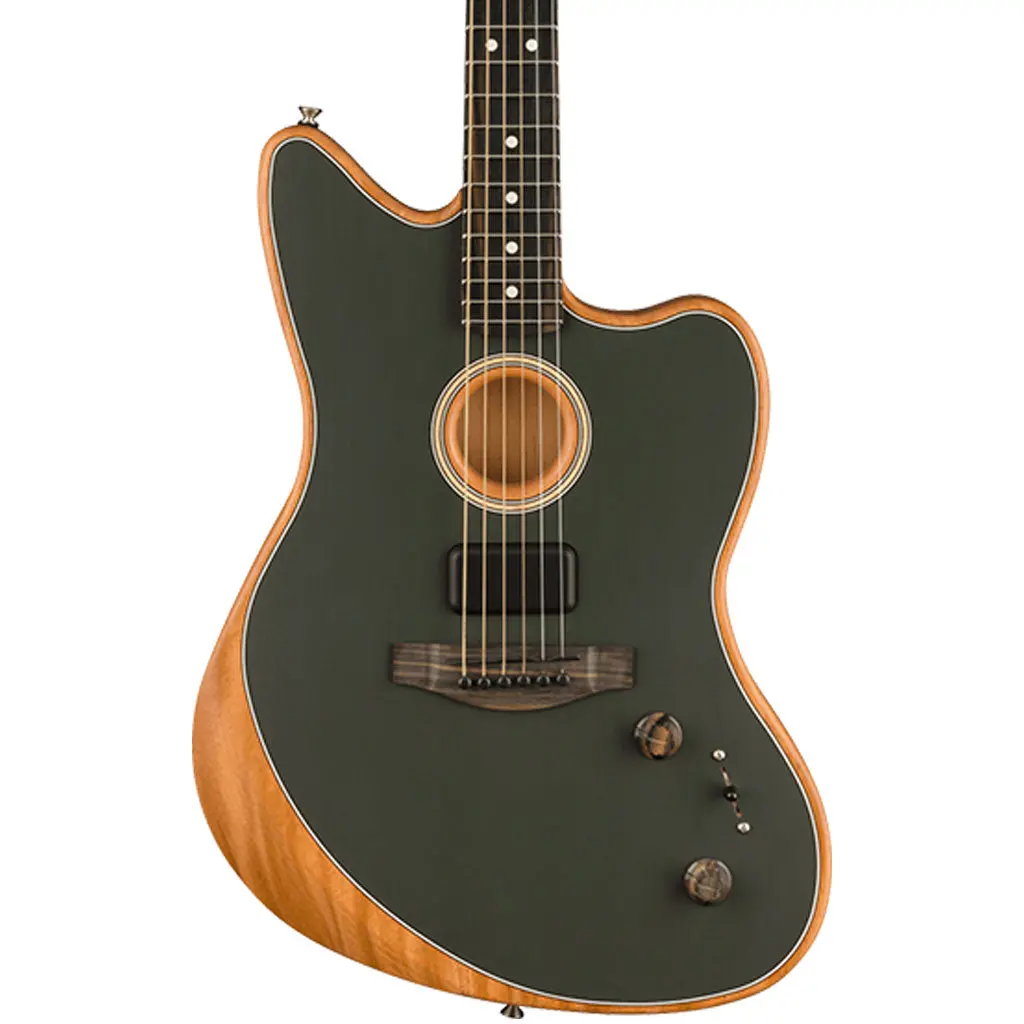 Fender American Acoustasonic Jazzmaster In Tungsten 1