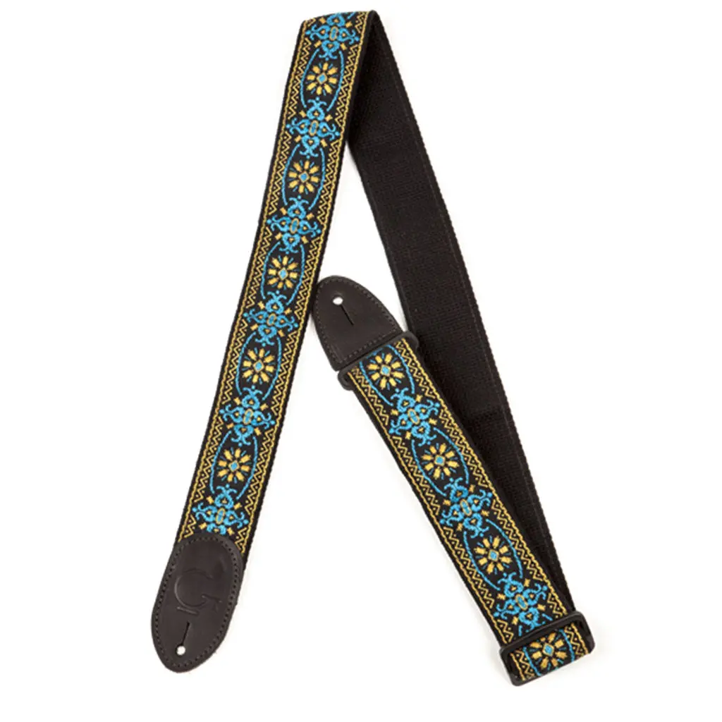 Fender G Brand Strap Blue/Orange Black Ends 1