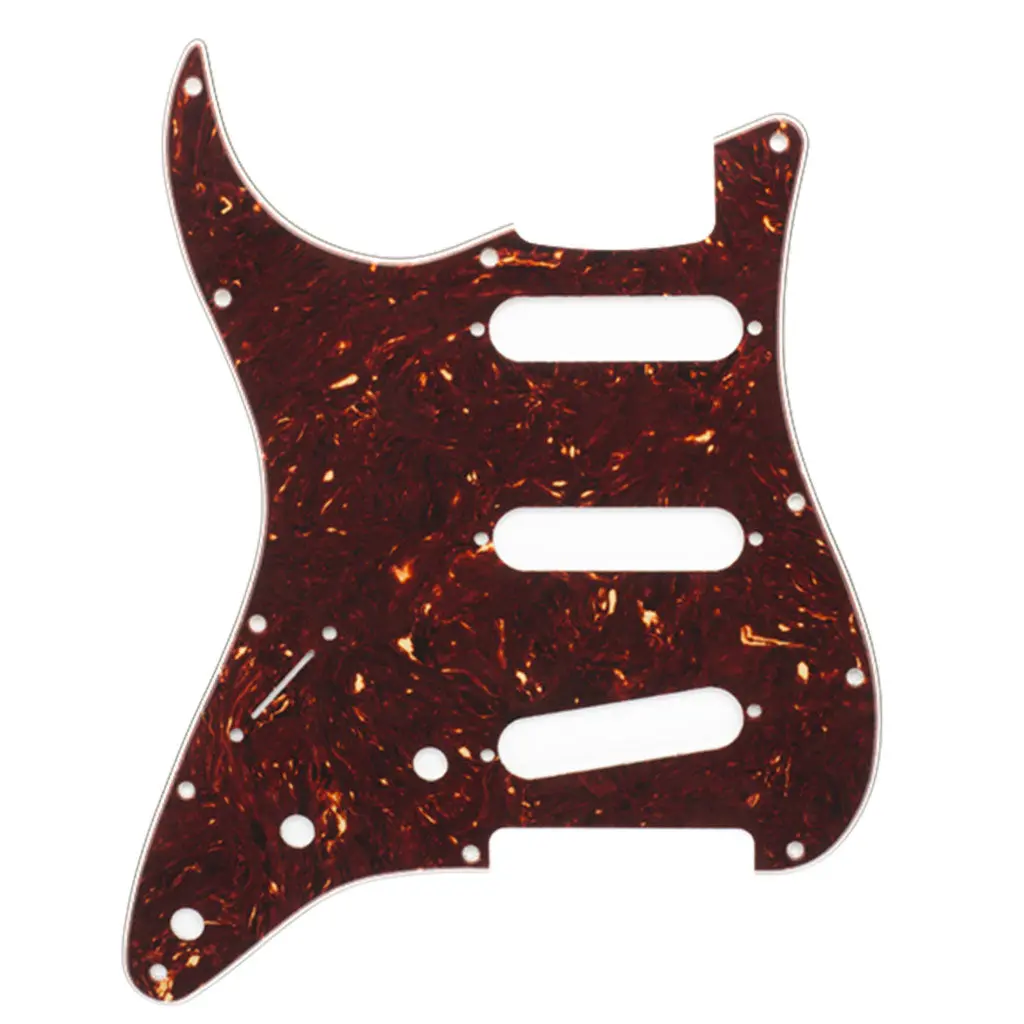 Fender Pickguard, Stratocaster® S/S/S (Left Hand), 11-Hole Mount, Tortoise Shell, 4-Ply 1