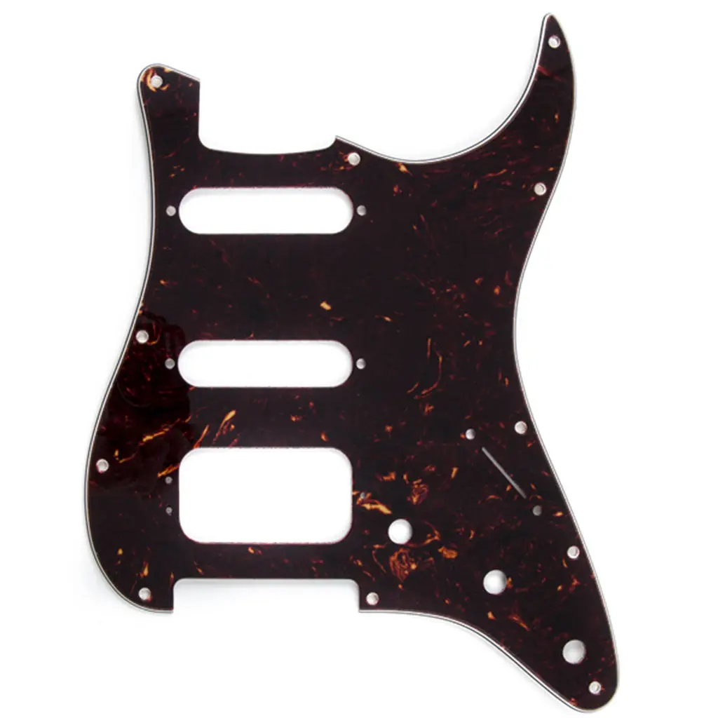 Fender Pickguard, Stratocaster® H/S/S (3-Screw Mount Hb), 11-Hole Mount, Brown Shell, 4-Ply 1
