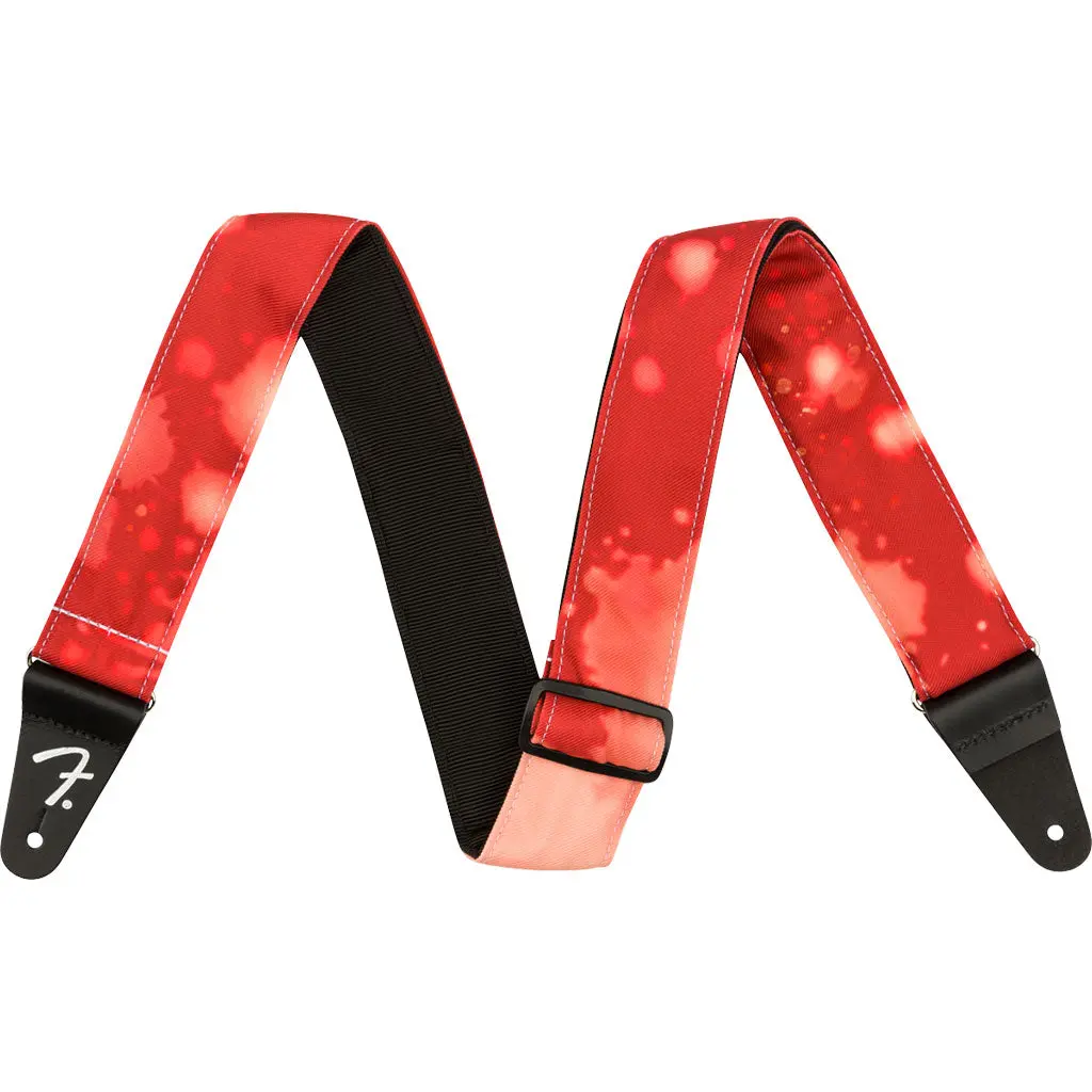 Fender Tie Dye Acid Wash Strap, Red 1