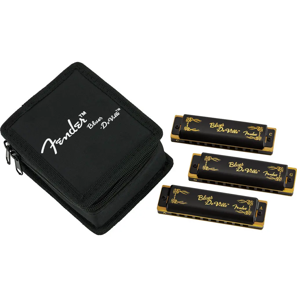Fender Blues Deville 3 Pack With Case - Black 1