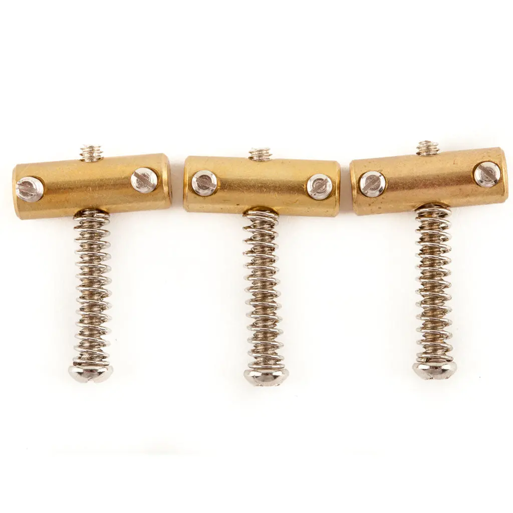 Fender American Vintage Telecaster Compensated Bridge Saddles - Brass - 3 Pcs. 1