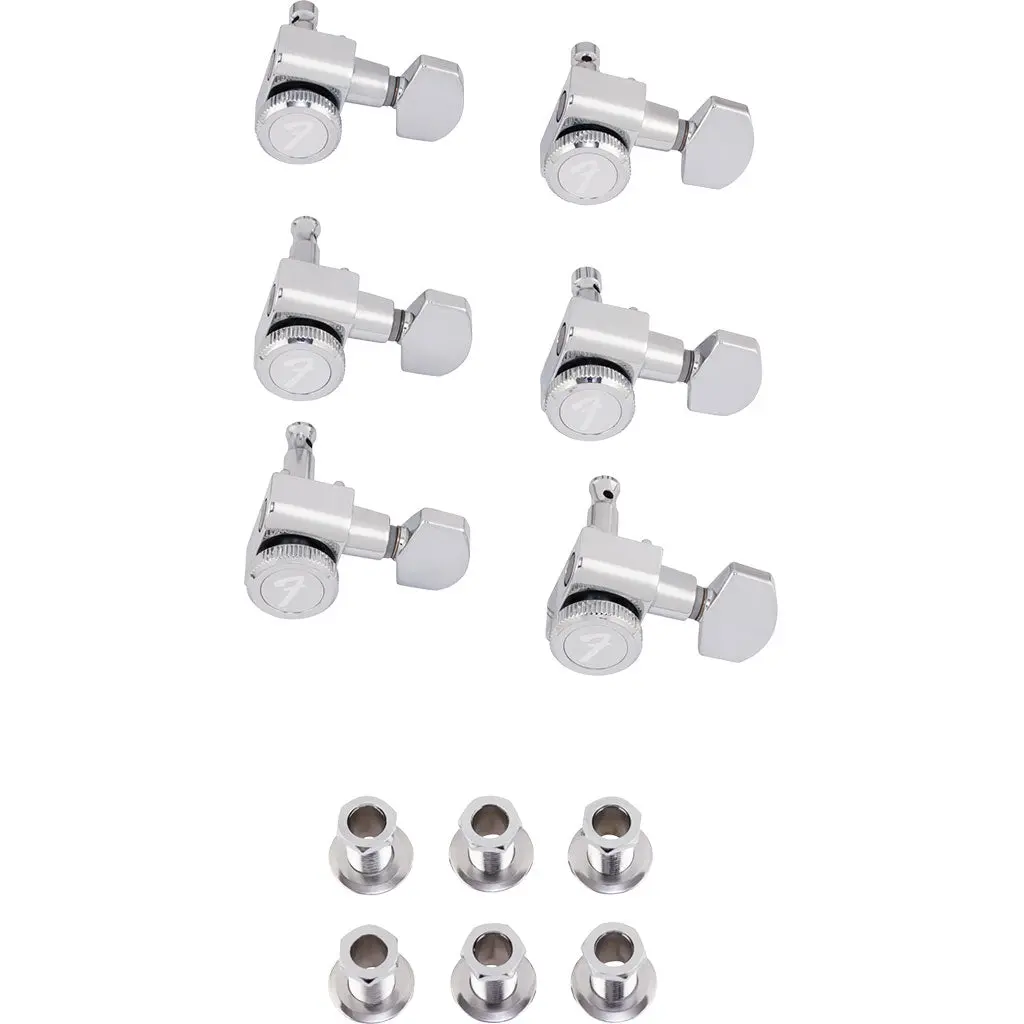 Fender Locking Stratocaster/Telecaster Staggered Tuning Machines - Polished Chrome - Set Of 6 1