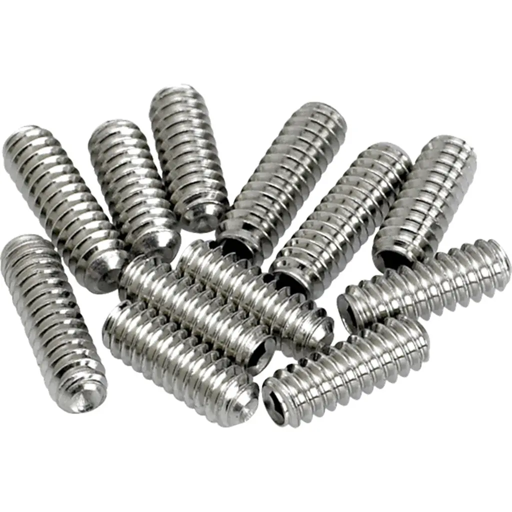 Fender American Vintage Stratocaster/Telecaster Bridge Saddle Height Adjustment Screws - Nickel 1