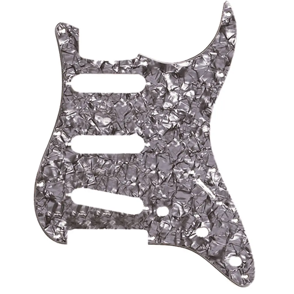 Fender 11-Hole Modern-Style Stratocaster S/S/S Pickguard - Black Pearl 1