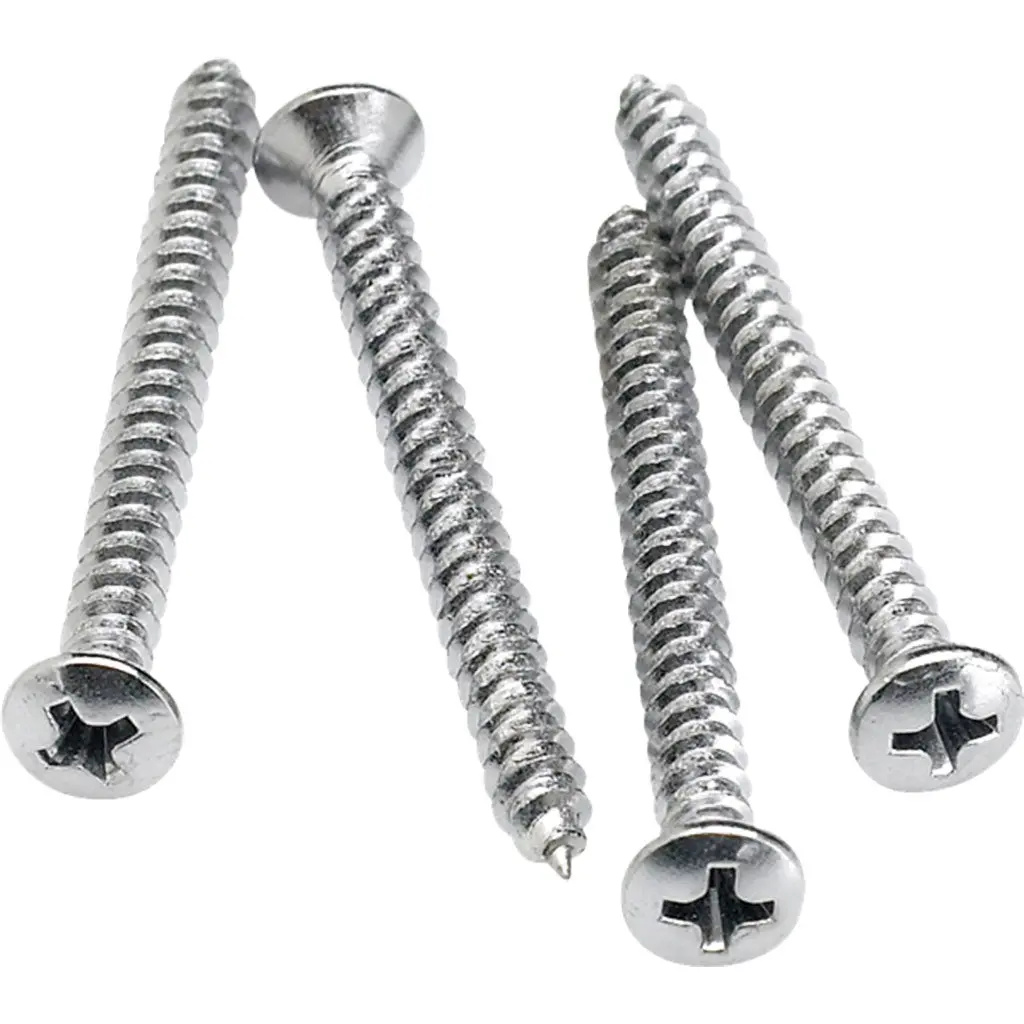 Fender Neck Mounting Screws - Chrome - 4 Pcs. 1