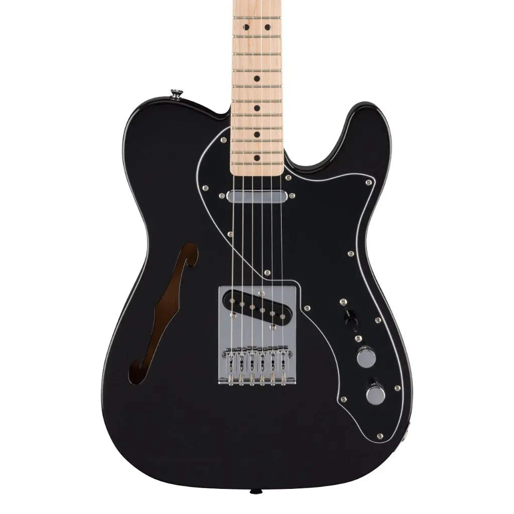 Squier Limited Edition Affinity Series Telecaster Thinline - Metallic Black, Maple Fingerboard 1