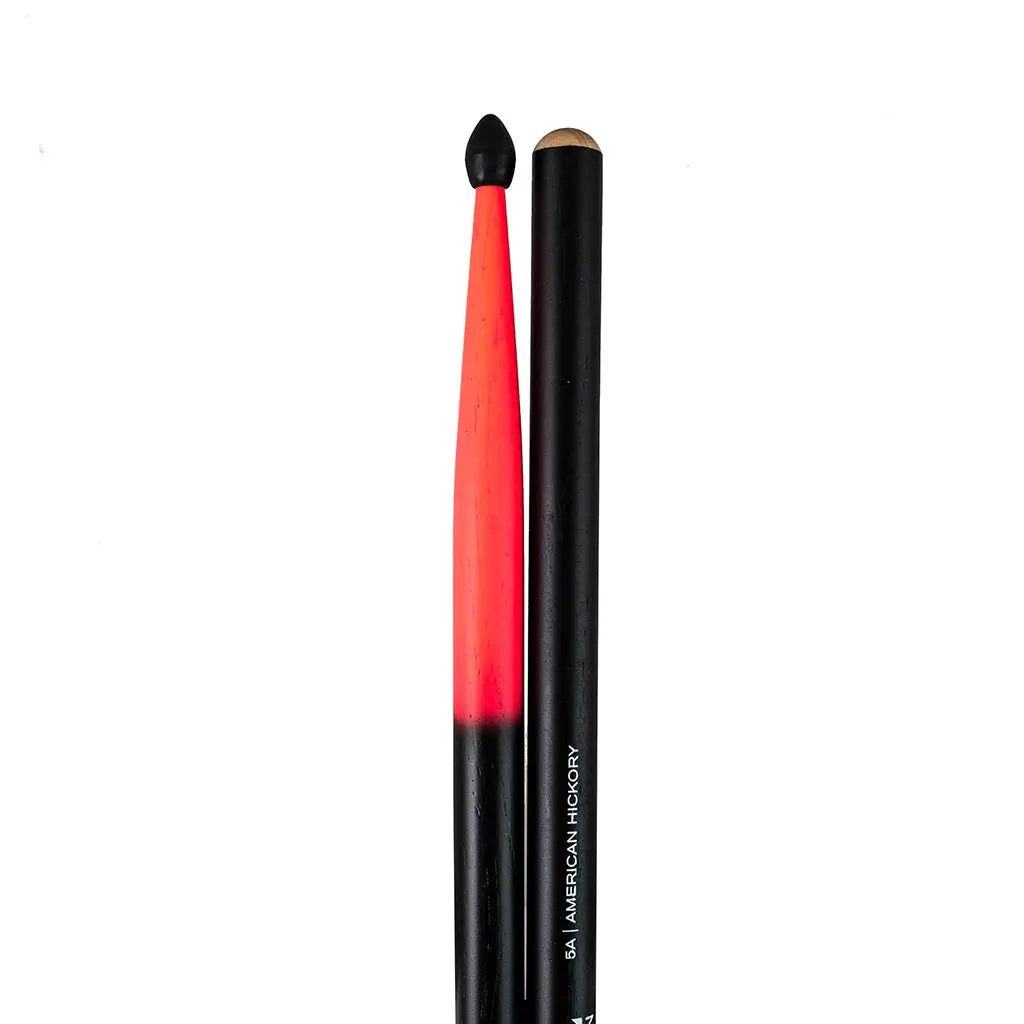 Total Percussion 5A Drumsticks - Nylon Tip - Fluoro Pink & Black 1