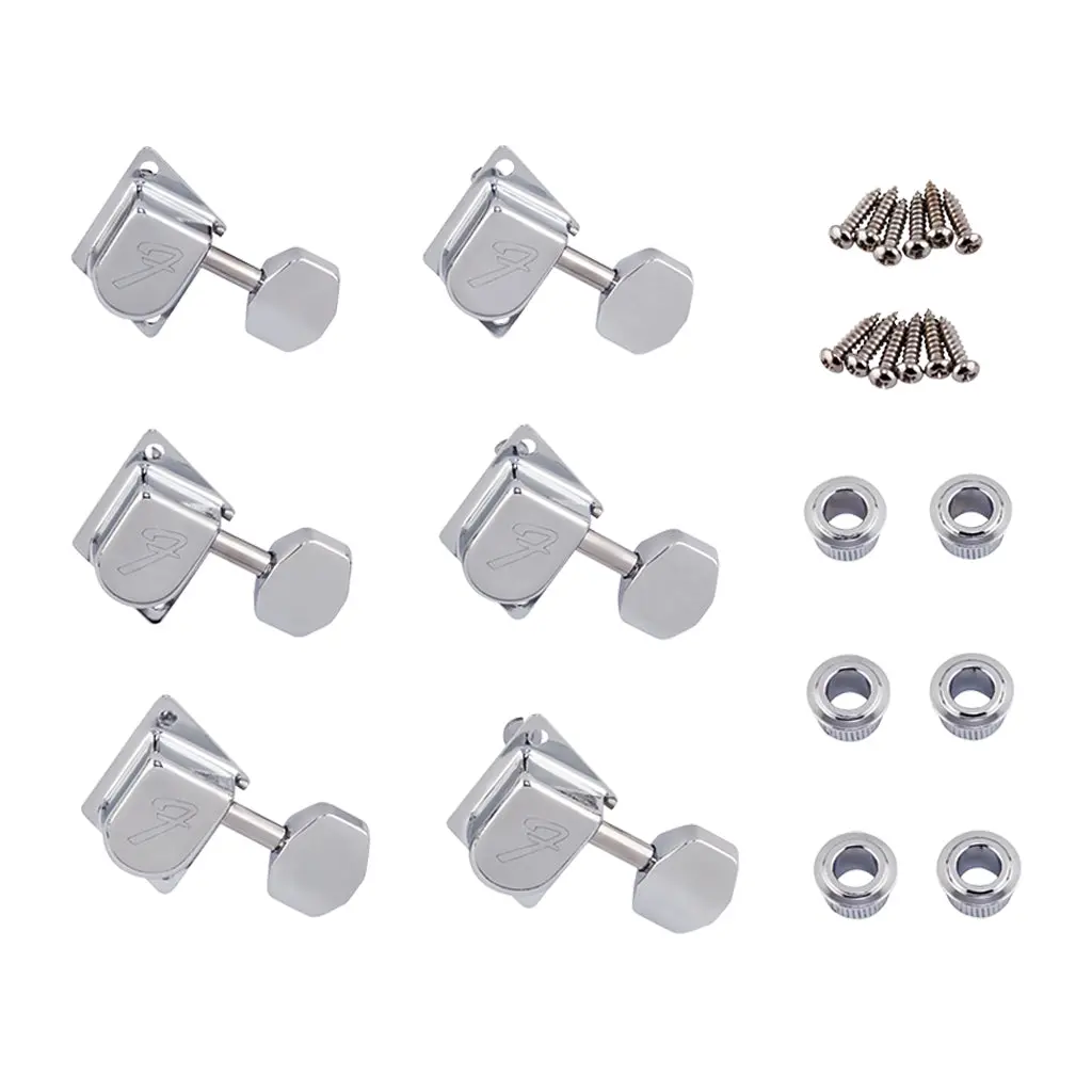 Fender - 70S "F" Style Stratocaster®/Telecaster® Tuning Machines Chrome (6) 1