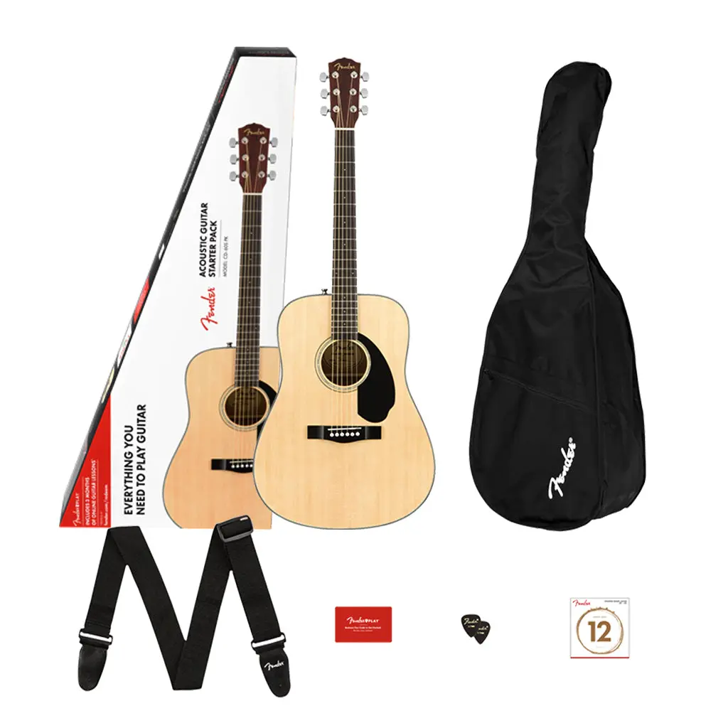 Fender Cd-60S Dreadnought Pack - Natural 1