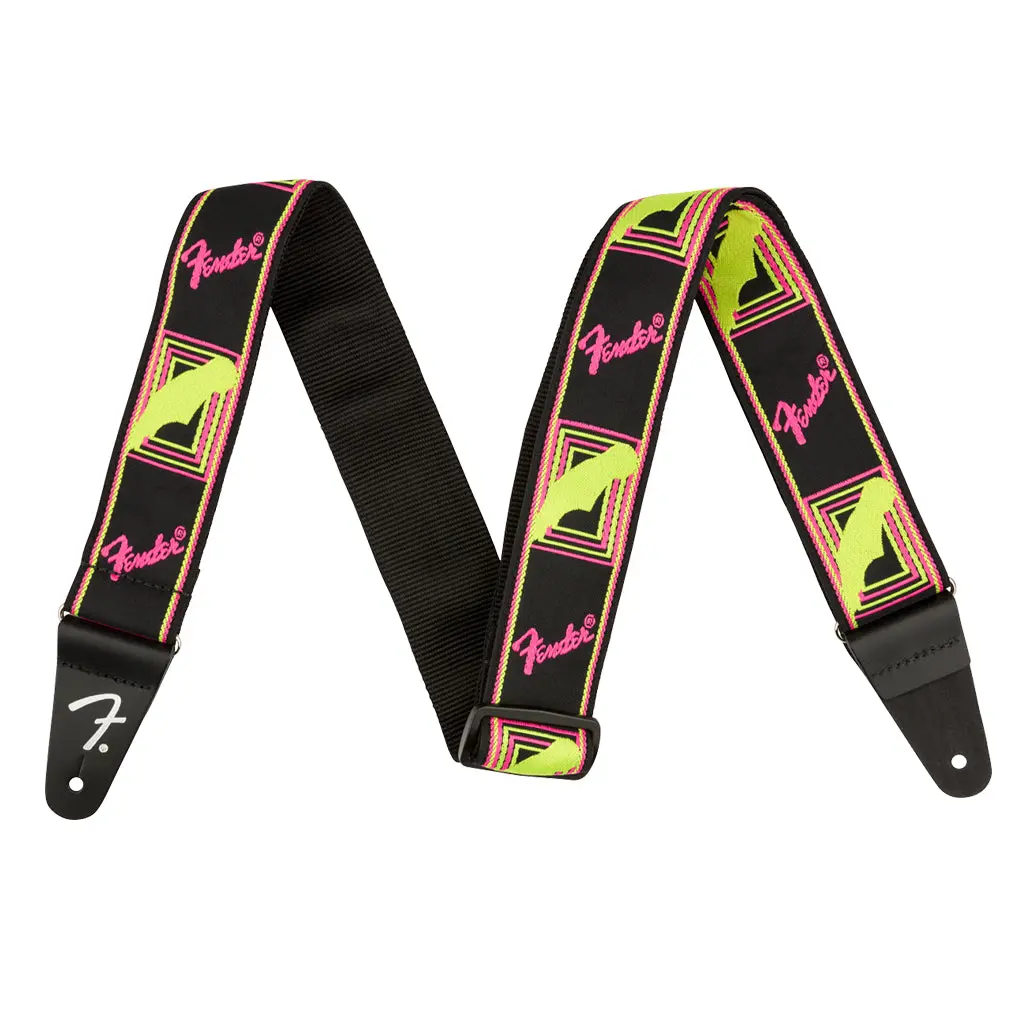 Fender - Neon Monogrammed Strap, Yellow/Pink 1