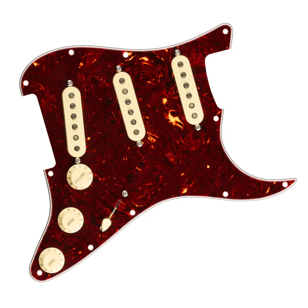 Fender - Pre-Wired Strat Pickguard, Original '57/'62 Sss, Tortoise Shell 11 1