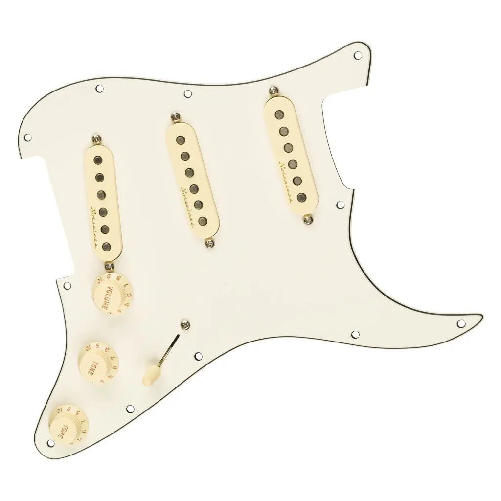 Fender - Pre-Wired Strat Pickguard, Vintage Noiseless Sss, Parchment 11 1