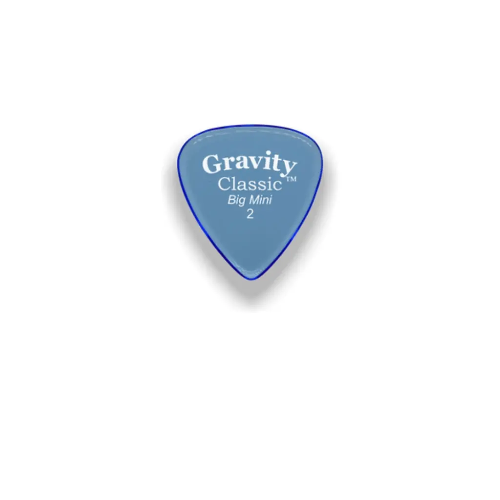 Gravity Picks Classic Big Mini 2Mm Master Finish Unpolished Blue 1