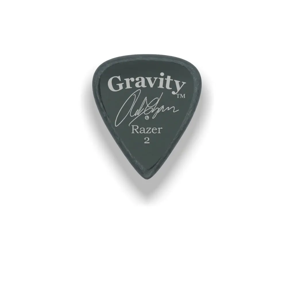 Gravity Picks Razer Standard 2Mm Master Finish Silver (Rob Chapman Sig) 1