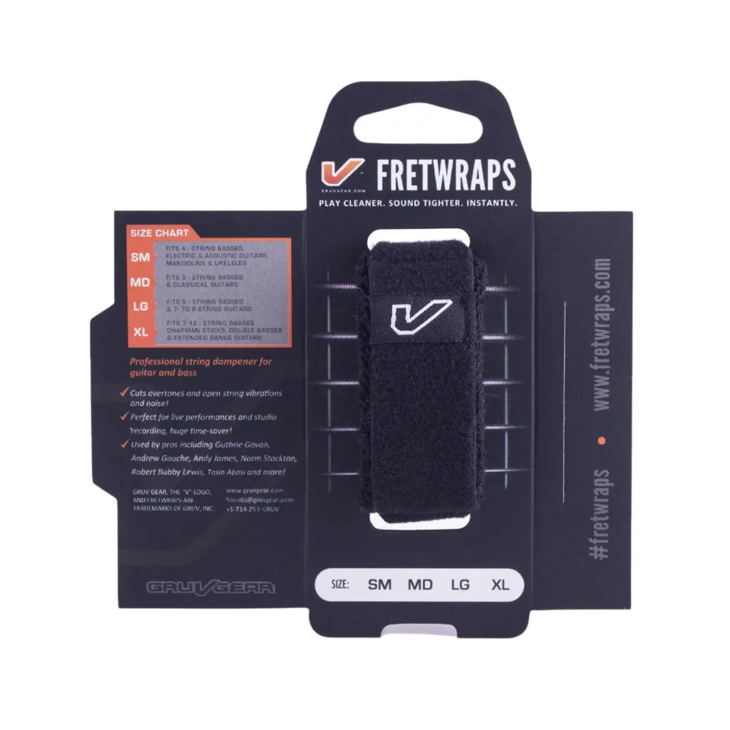 Gruv Gear Fretwraps 1 Pack - Black (Medium) 1
