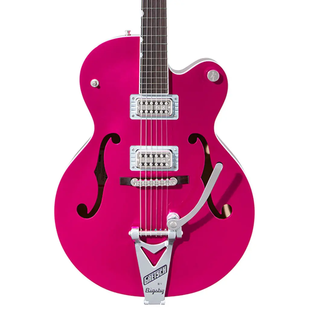 Gretsch G6120t-Hr Brian Setzer Signature Hot Rod Hollow Body With Bigsby - Rosewood Fingerboard - Candy Magenta 1