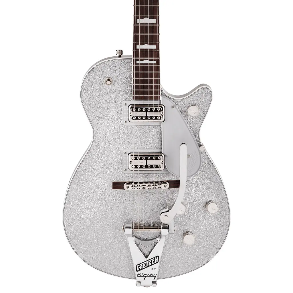 Gretsch - G6129t-89 Vintage Select 89 Sparkle Jet™ With Bigsby® - Rosewood Fingerboard - Silver Sparkle 1