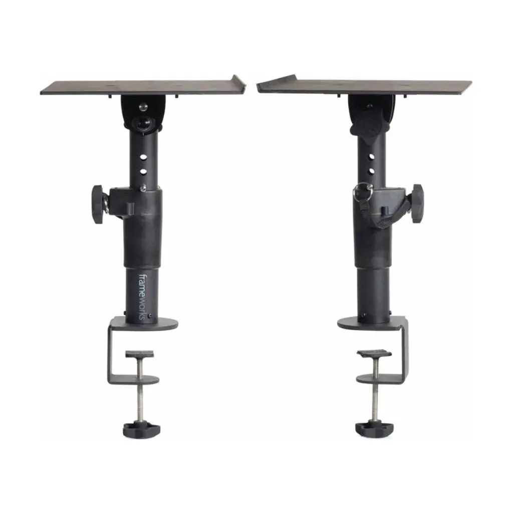 Gator Frameworks Gfwspkstmndskcmp Clamp-On Studio Monitor Stand 1