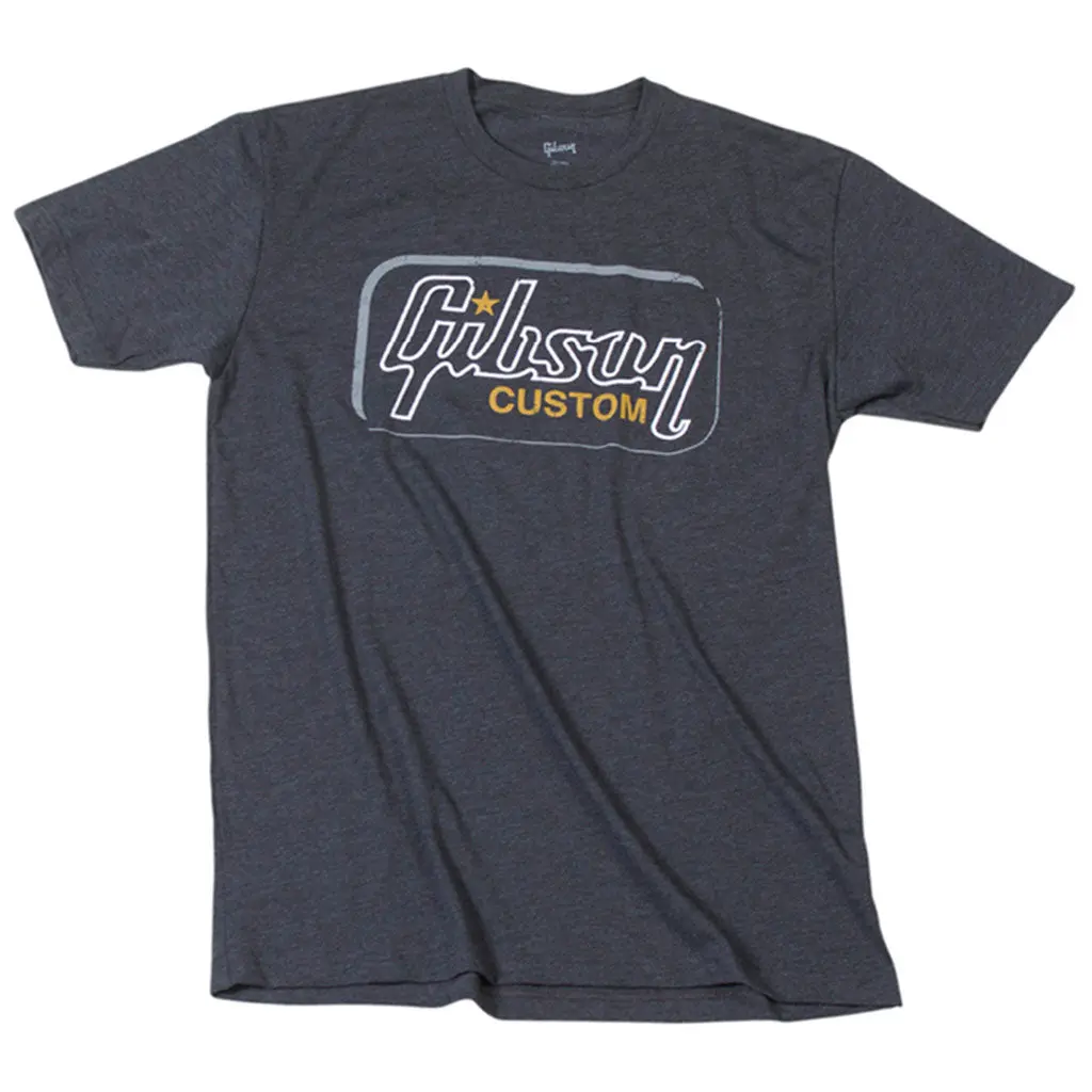 Gibson Custom T Shirt Heathered Gray - Xl 1
