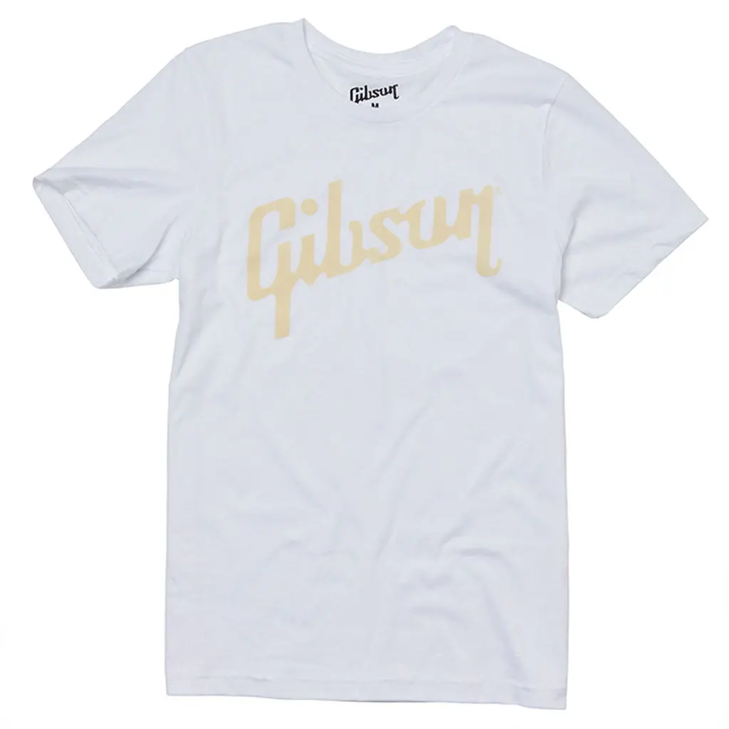 Gibson Distressed Logo Tee White - Medium 1