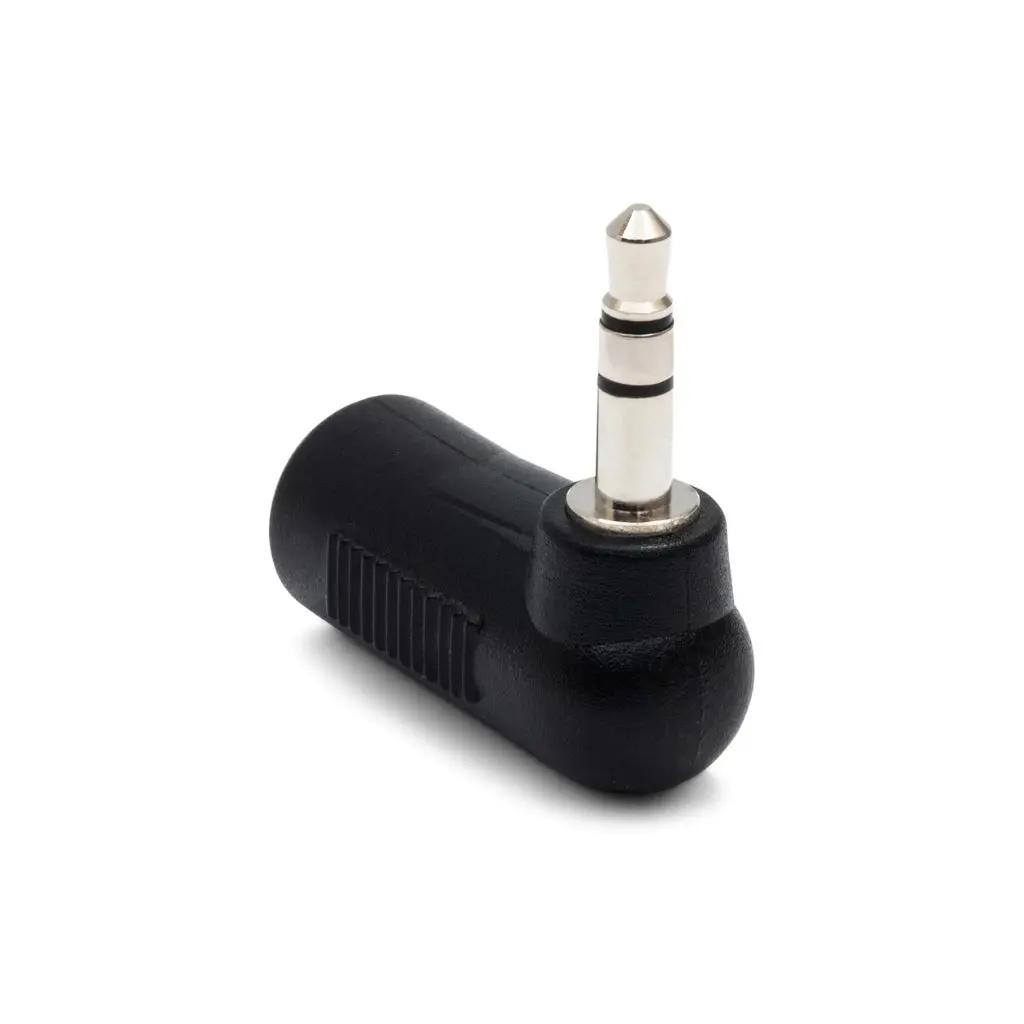 Hosa Technology 3.5 Mm Trs To 3.5 Mm Trs Right-Angle Adaptor 1
