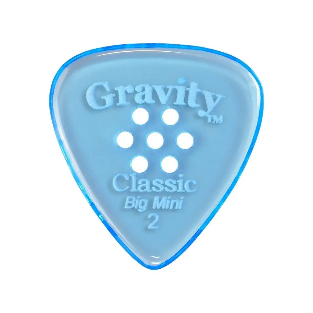 Gravity Picks Classic Big Mini 2Mm Polished W/Multi Blue 1