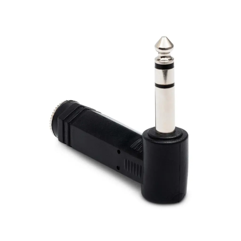 Hosa Technology 1/4 In Trs To 1/4 In Trs Right-Angle Adaptor 1