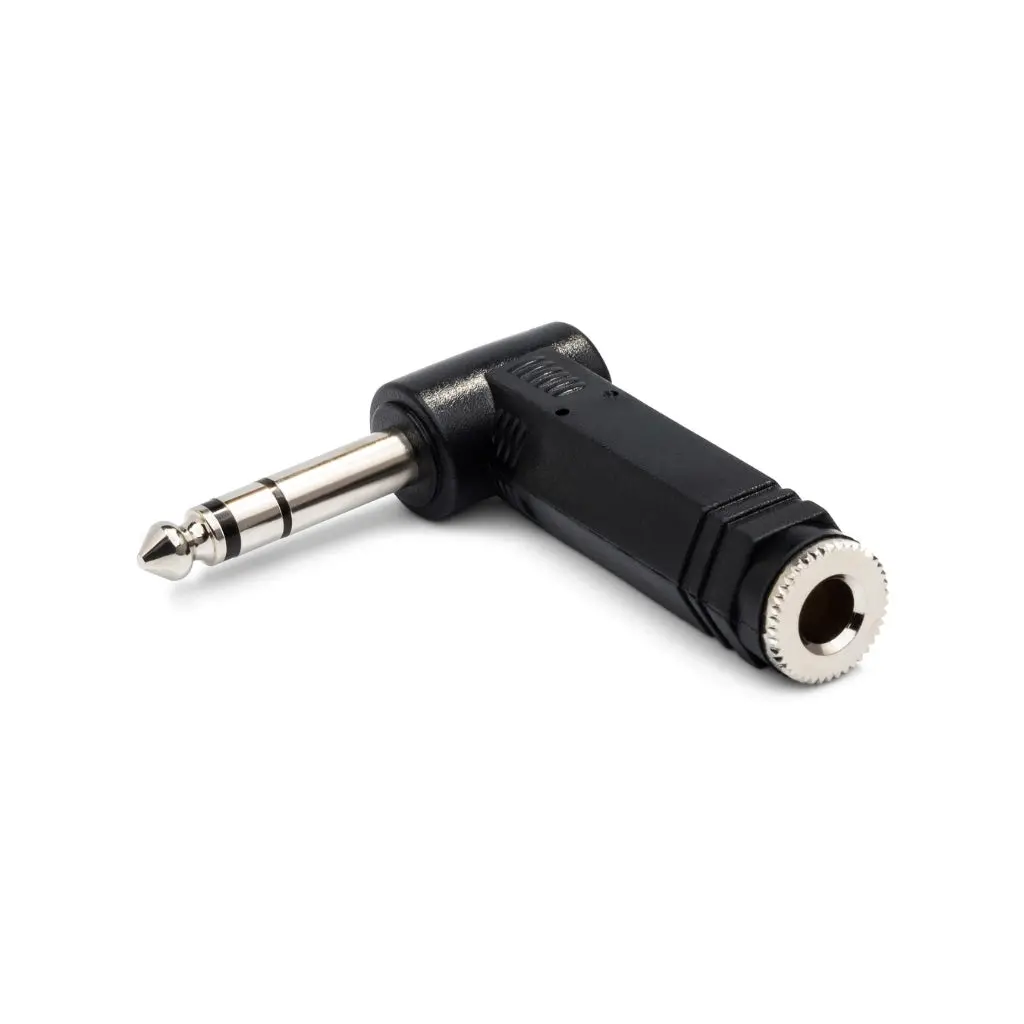 Hosa Technology 1/4 In Trs To 1/4 In Trs Right-Angle Adaptor 2