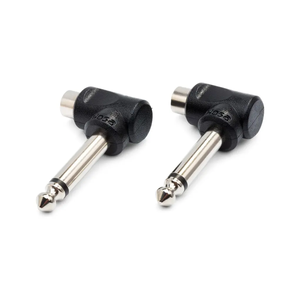 Hosa Technology Rca To 1/4 In Ts Right-Angle Adaptors 1