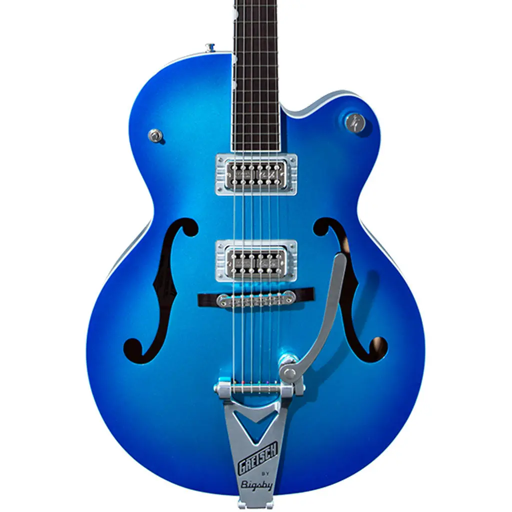 Gretsch  G6120t-Hr Brian Setzer Signature Hot Rod Hollow Body With Bigsby®, Rosewood Fingerboard, Candy Blue Burst 1
