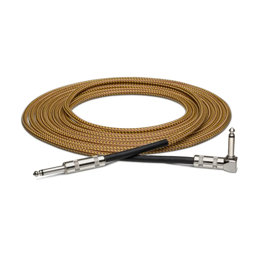 Hosa Technology Straight To Right-Angle Tweed Guitar Cable 18Ft 1