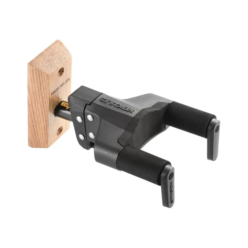 Hercules Gsp38wplus Wood Block Wall Guitar Hanger 1