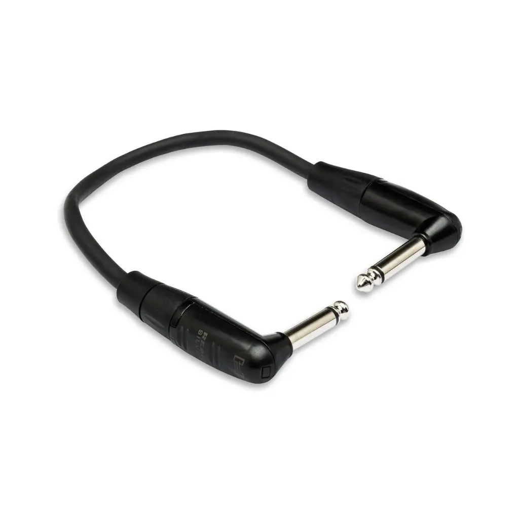Hosa Technology Rean Right-Angle To Same Pro Guitar Patch Cable 12" 1