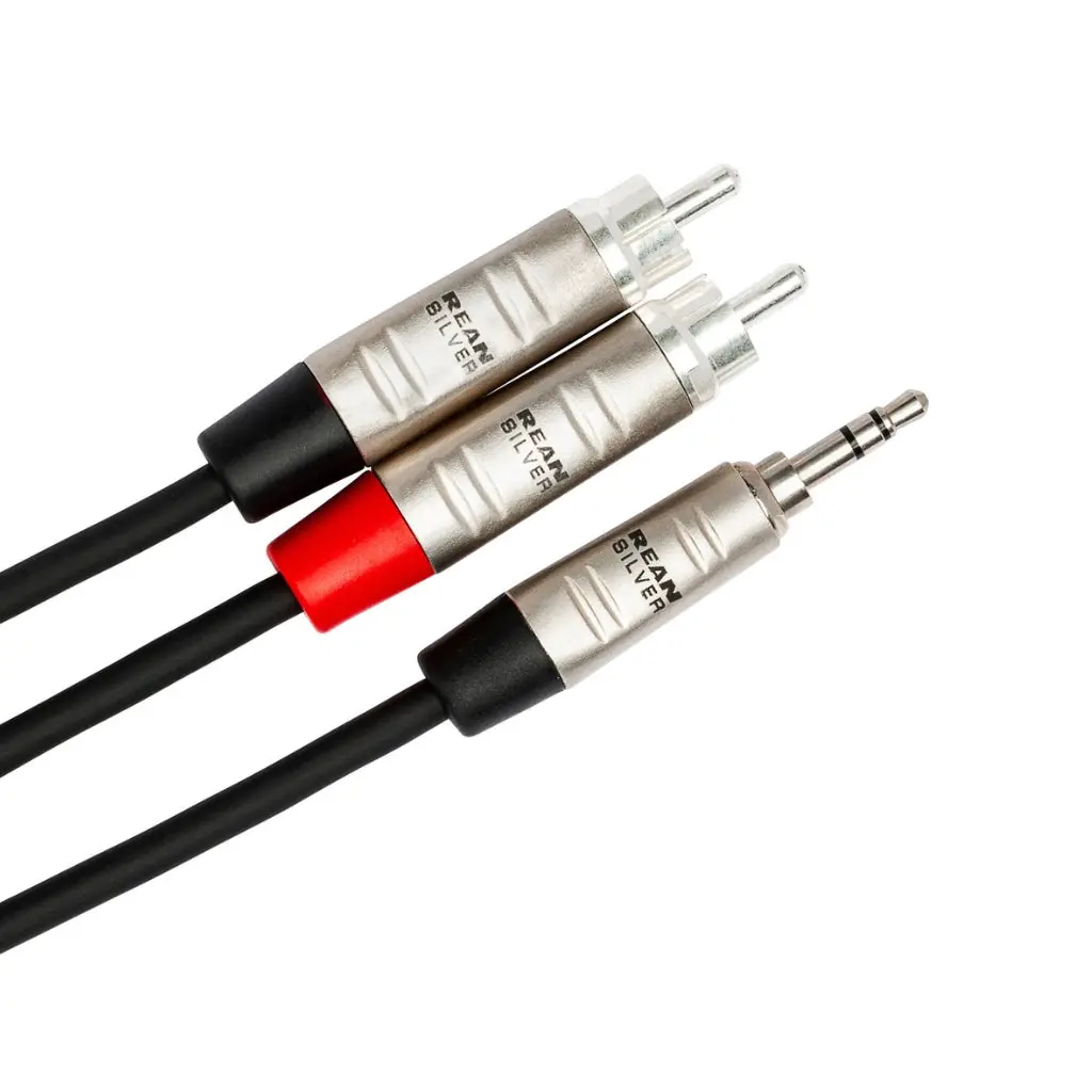 Hosa Technology Rean 3.5 Mm Trs To Dual Rca Pro Stereo Breakout Cable 6Ft 2