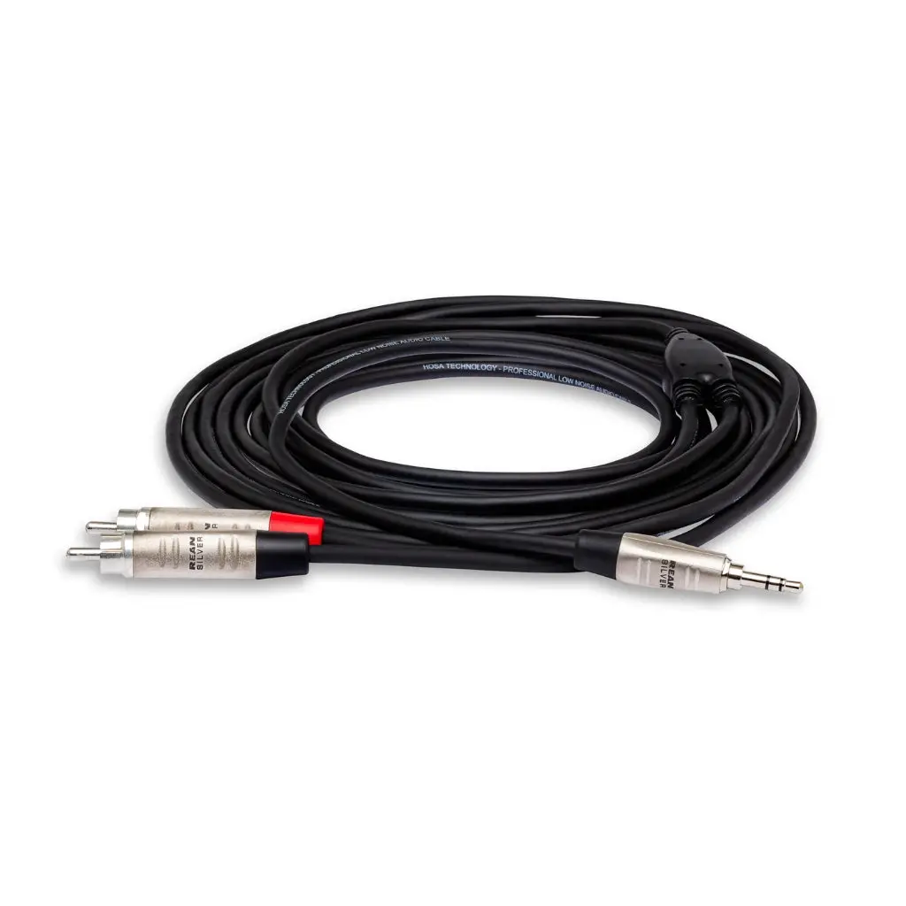 Hosa Technology Rean 3.5 Mm Trs To Dual Rca Pro Stereo Breakout Cable 10Ft 1