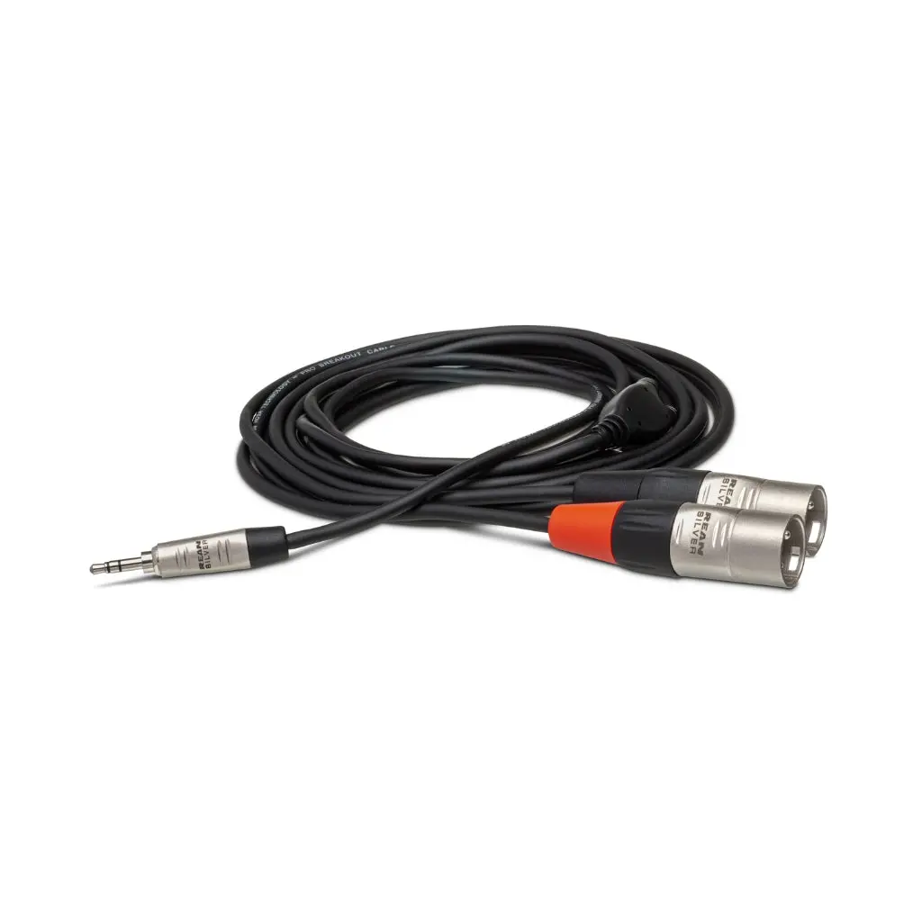 Hosa Technology Rean 3.5 Mm Trs To Dual Xlr3m Pro Stereo Breakout Cable 3Ft 1