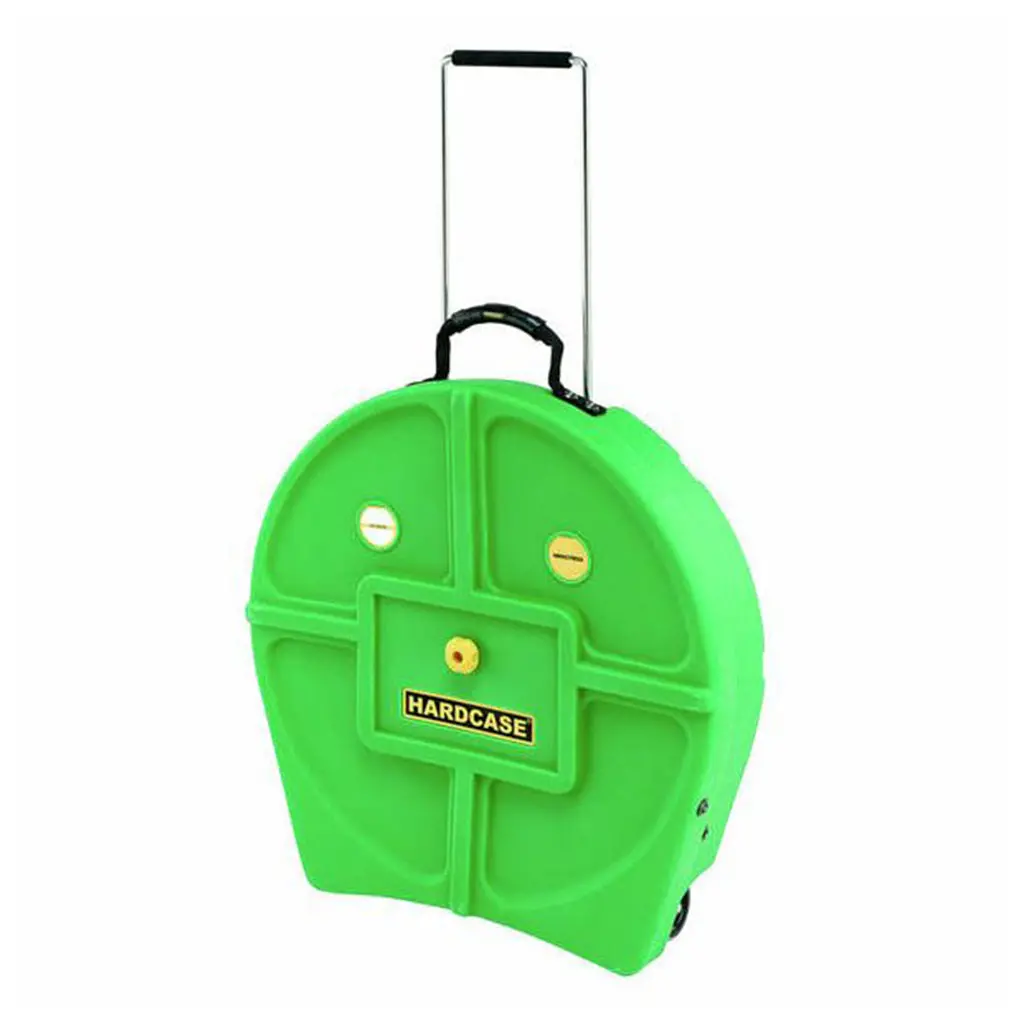 Hardcase 24" Light Green Cymbal Case With Wheels 1