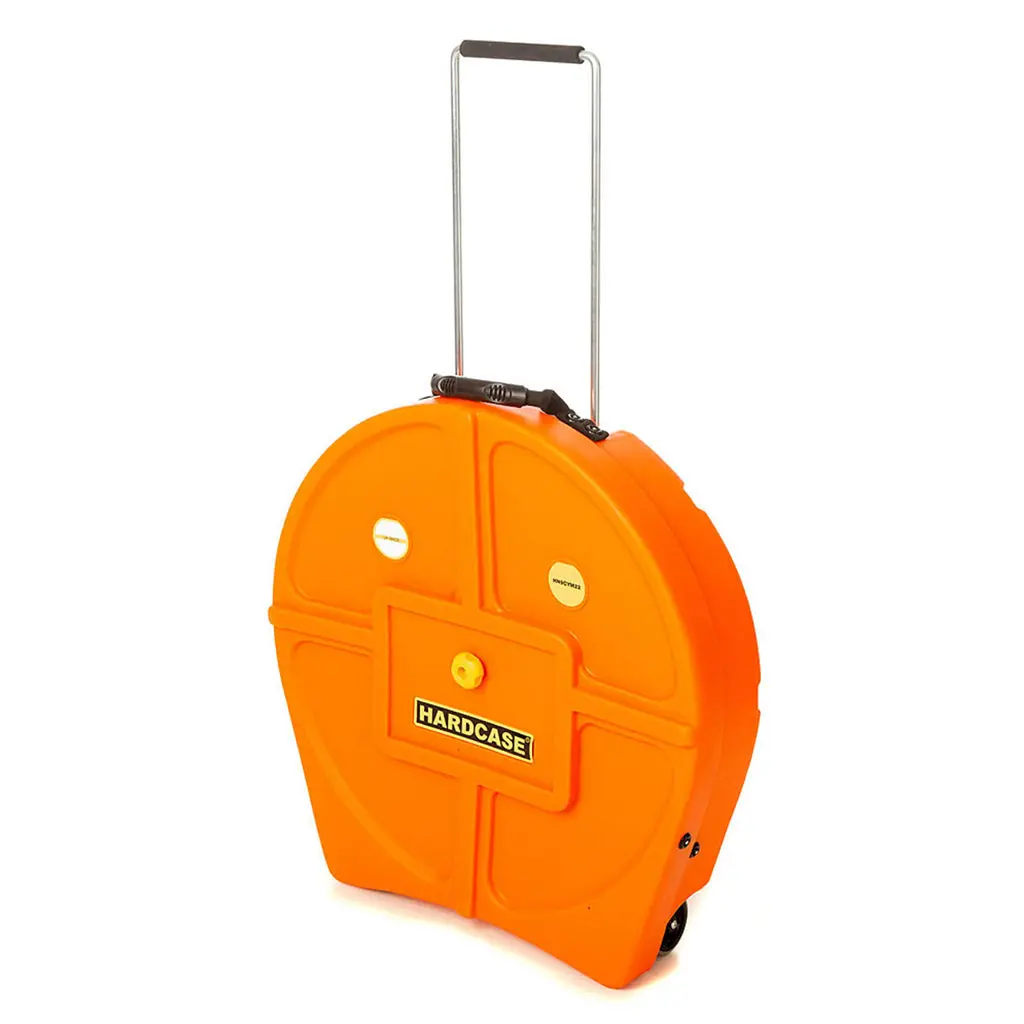 Hardcase 22" Orange Cymbal Case With Wheels 1