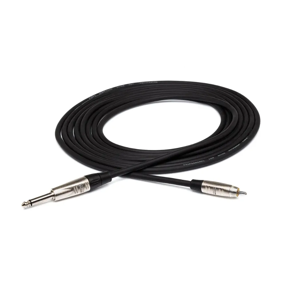 Hosa Technology Rean 1/4 In Ts To Rca Pro Unbalanced Interconnect Cable 5Ft 1