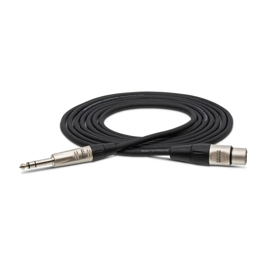 Hosa Technology Rean Xlr3f To 1/4 In Trs Pro Balanced Interconnect Cable 10Ft 1