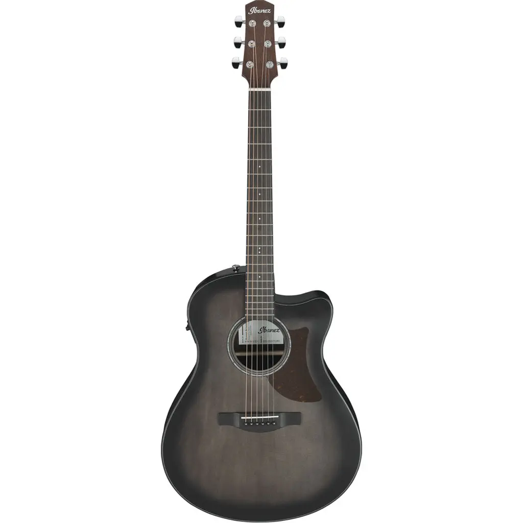 Ibanez Aam70cetbn Electro Acoustic Guitar Transparent Charcoal Burst Low Gloss 2